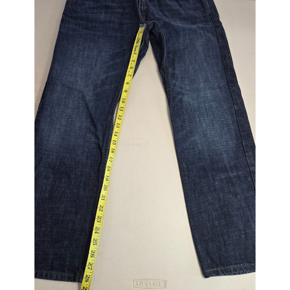 Levi's 514 Jeans Men's 34 x 30 Blue Dark Wash Classic Straight Fit Cotton EUC - Picture 12 of 16